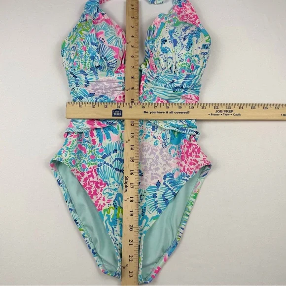Lilly Pulitzer Lanai Halter One-Piece Swimsuit in Sink or Swim Size 4 EUC - Picture 6 of 14
